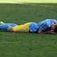 Philadelphia’s Déniel Gazdag takes a moment to himself after LAFC’s victory yesterday in the MLS Cup Final.